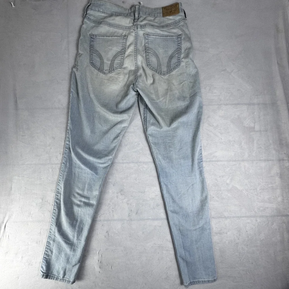 Hollister Womens Super‎ Skinny Jeans Light Blue 5-Pockets High Rise Slim Fit 5S